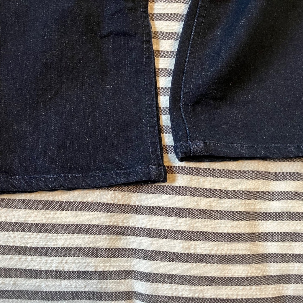Mother The Mid Rise Dazzler Jeans size 26 Now or Never Dark Wash Stretch -HEMMED - Picture 15 of 15
